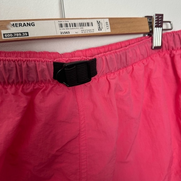 Vintage 90s Shorts Hot Pink Barbie Nylon Shorts Denver Haynes Retro Festival - Picture 7 of 13